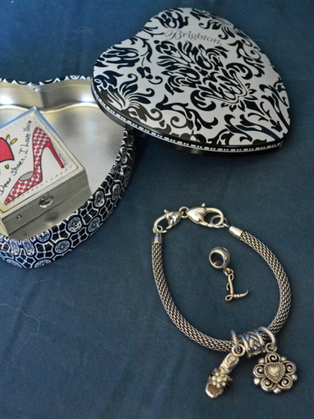 Brighton silver-plated charm bracelet ensemble